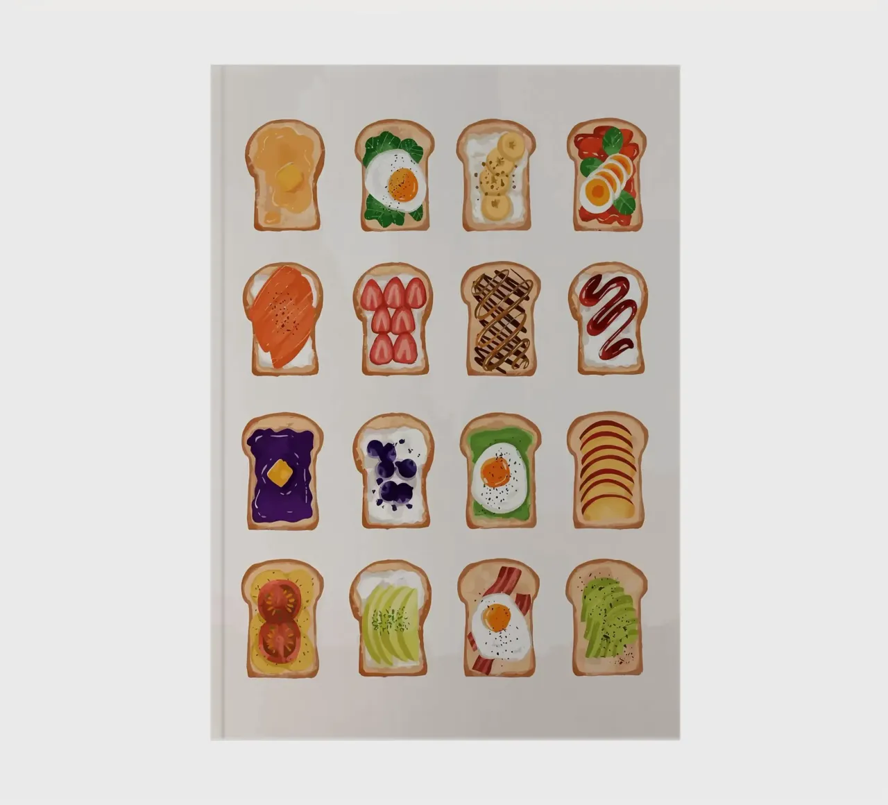 Toasted Bread with Various Toppings notebook by bazi