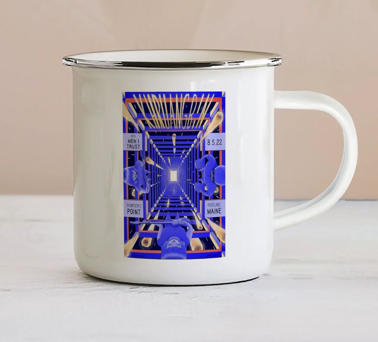 Sognare in Thai Funk Khruangbin Poster tazza in smalto da mamass