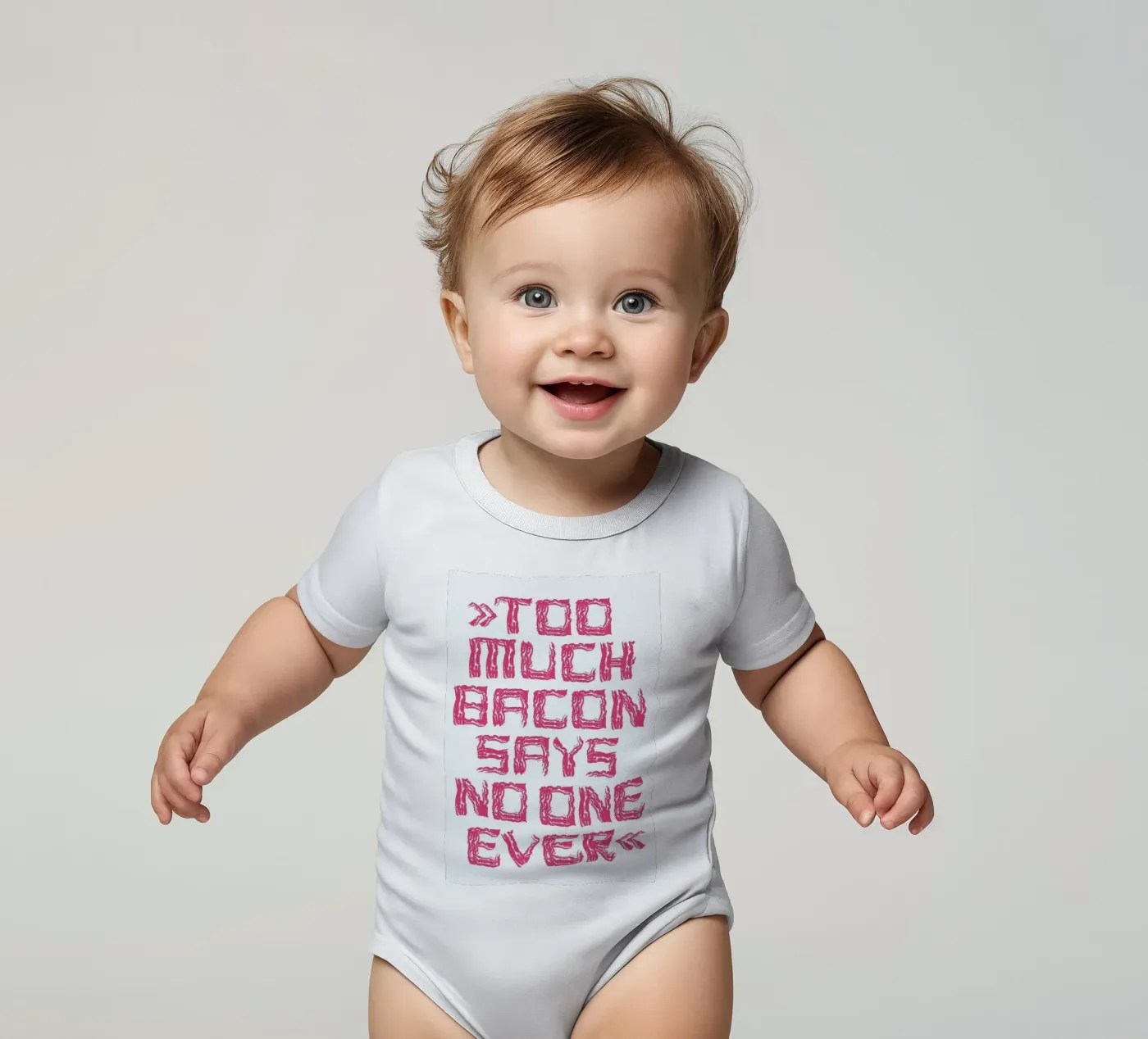 Bacon Kurzarm Babybody von Herzette