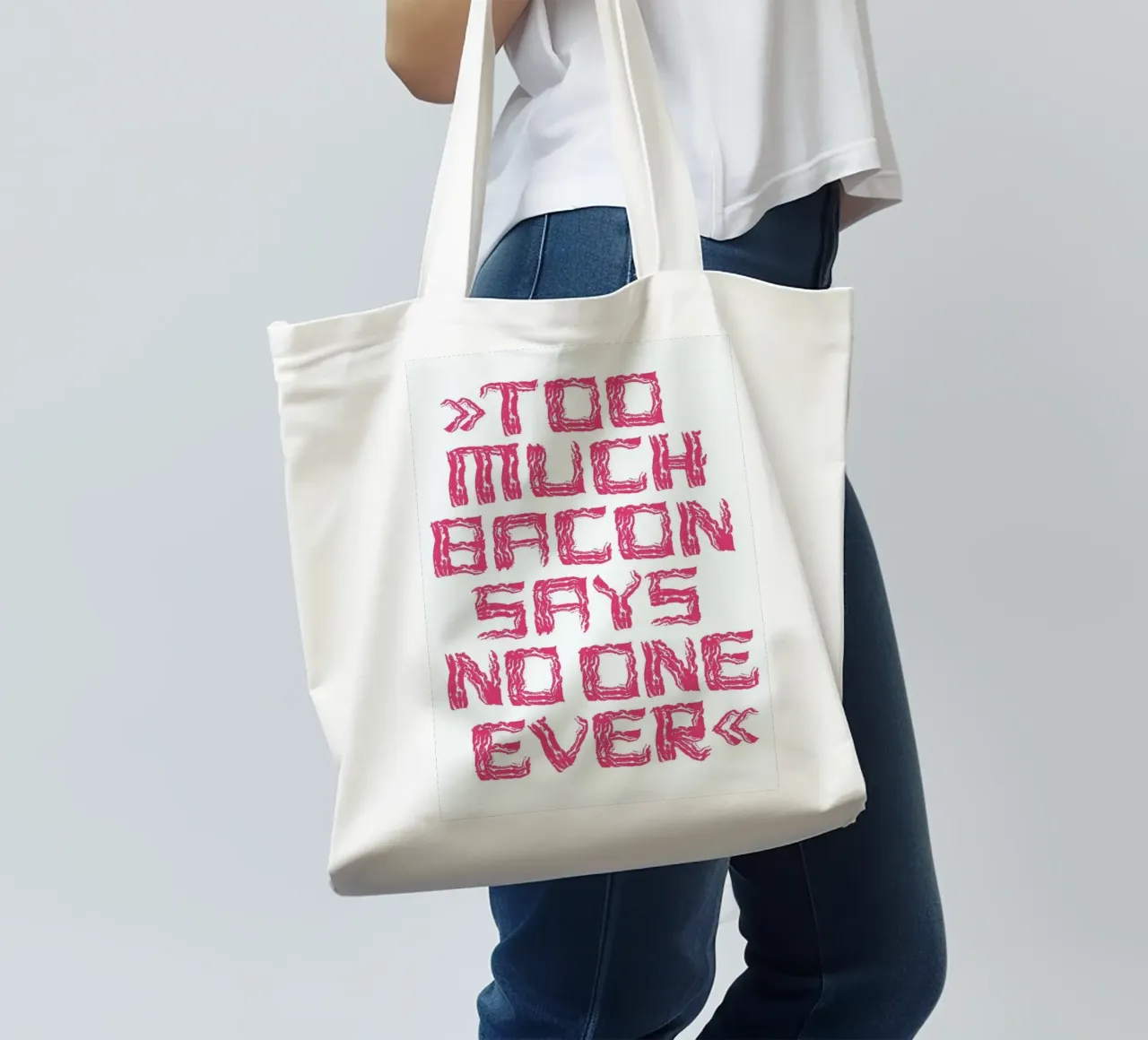 Bacon tote bag by Herzette