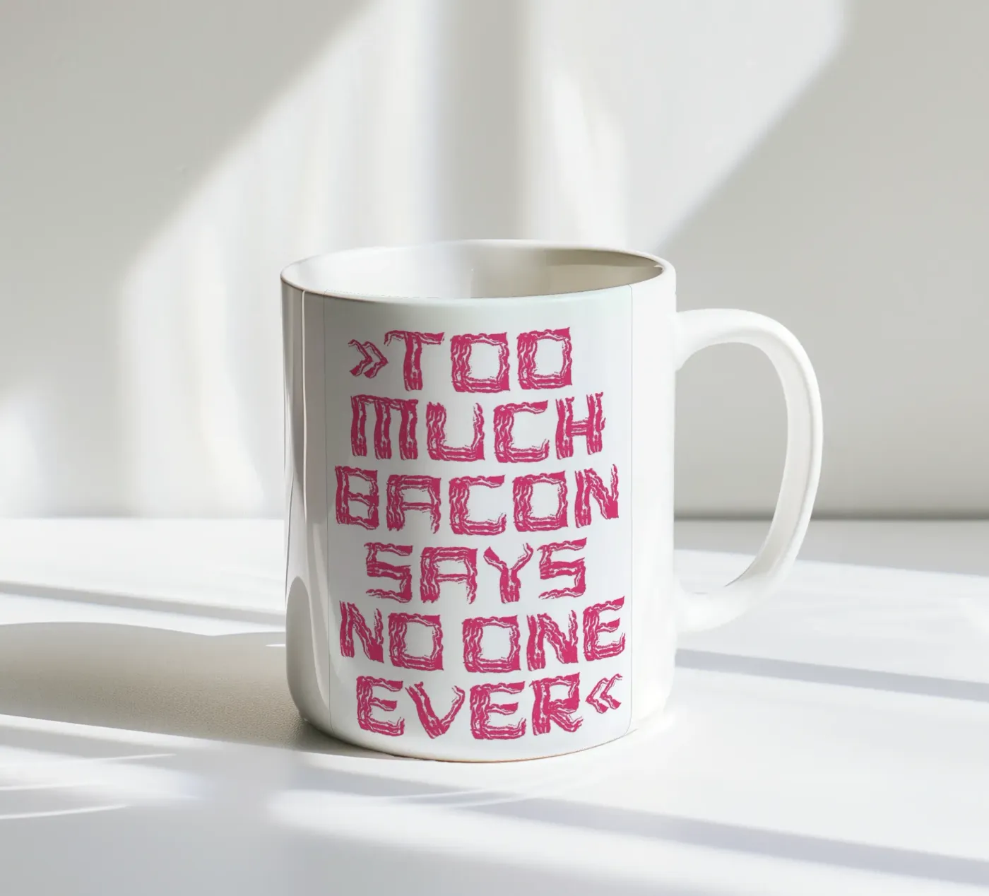 Bacon ceramic mug by Herzette