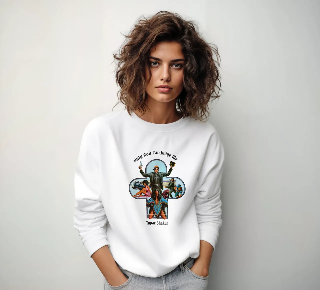 Only God can judge me Sweatshirt von Ads Libitum