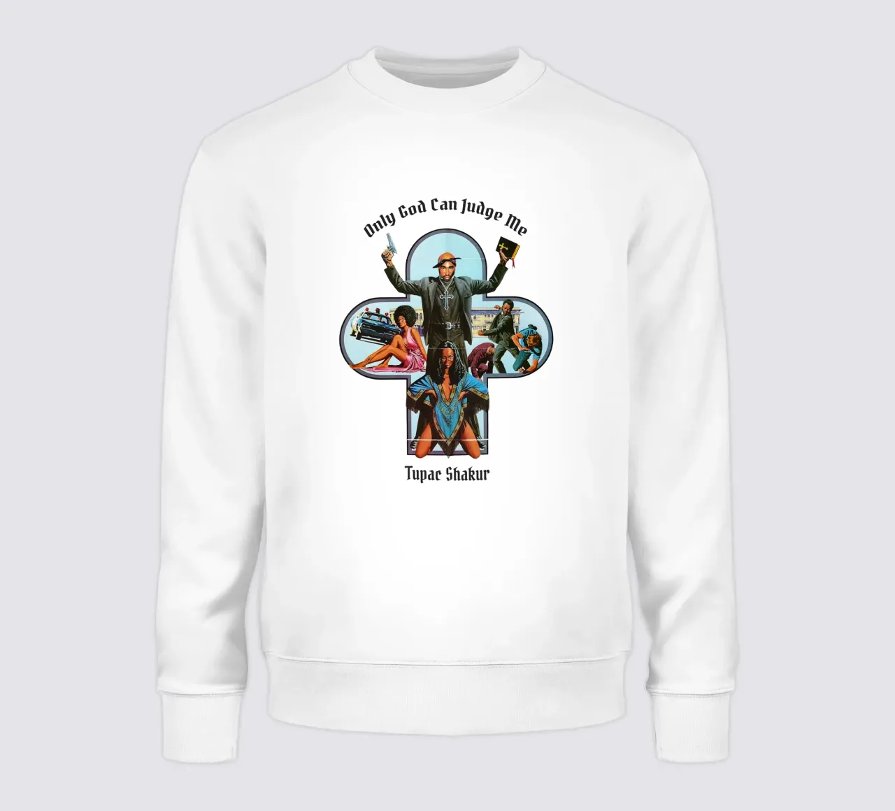 Only God can judge me Sweatshirt von Ads Libitum
