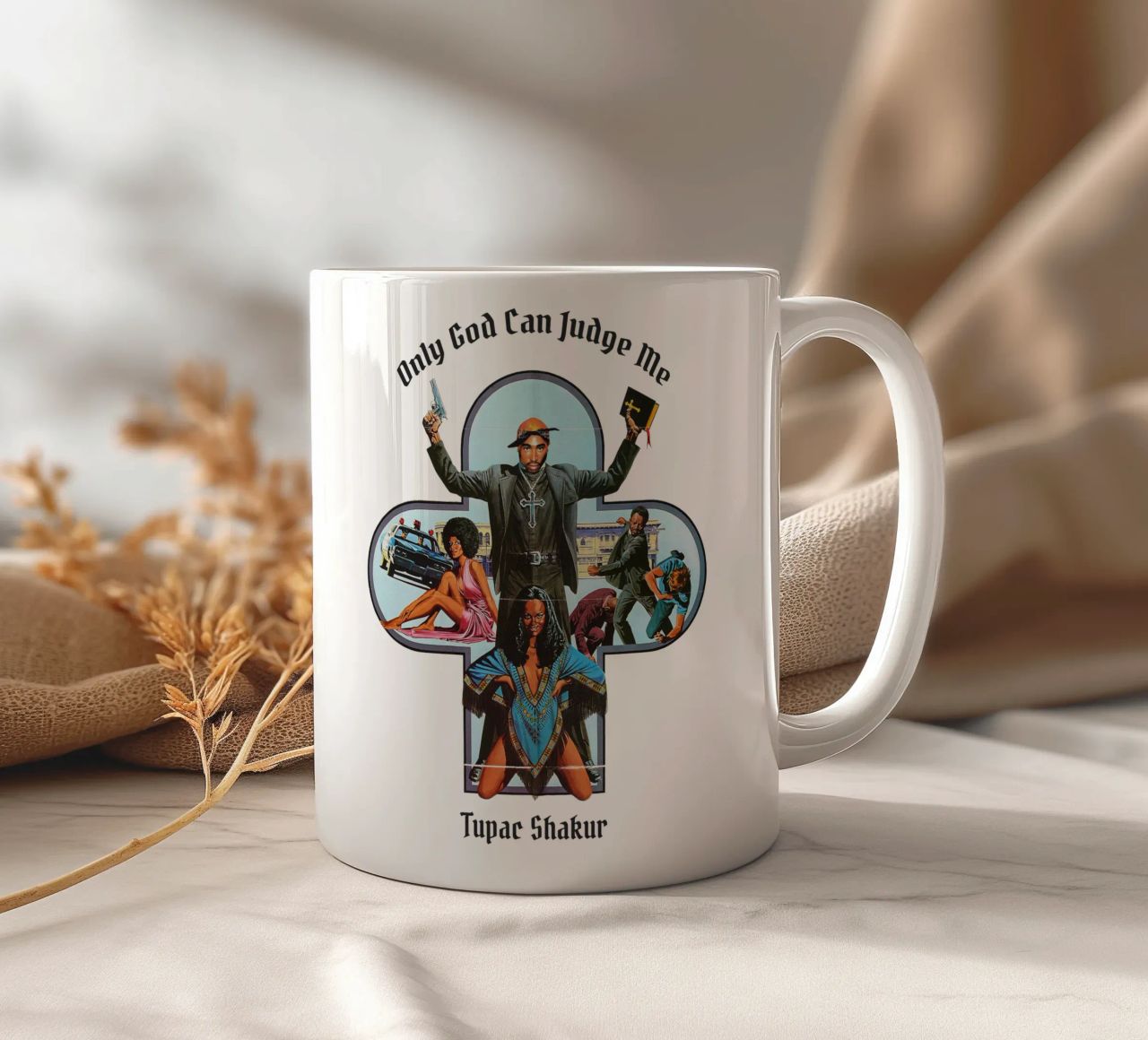 Only God can judge me tazza in ceramica da Ads Libitum