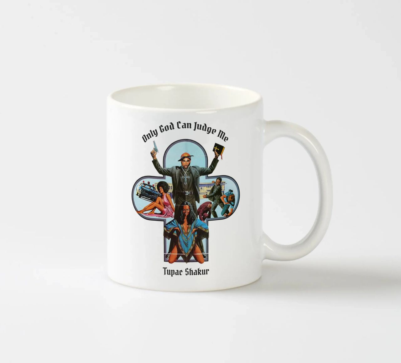 Only God can judge me tazza in ceramica da Ads Libitum
