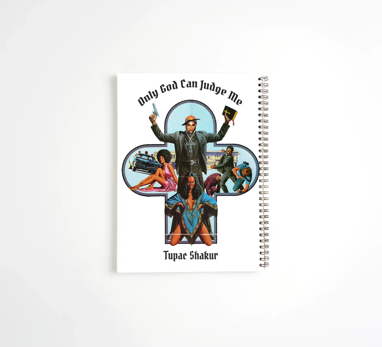 Only God can judge me spiral notebook by Ads Libitum