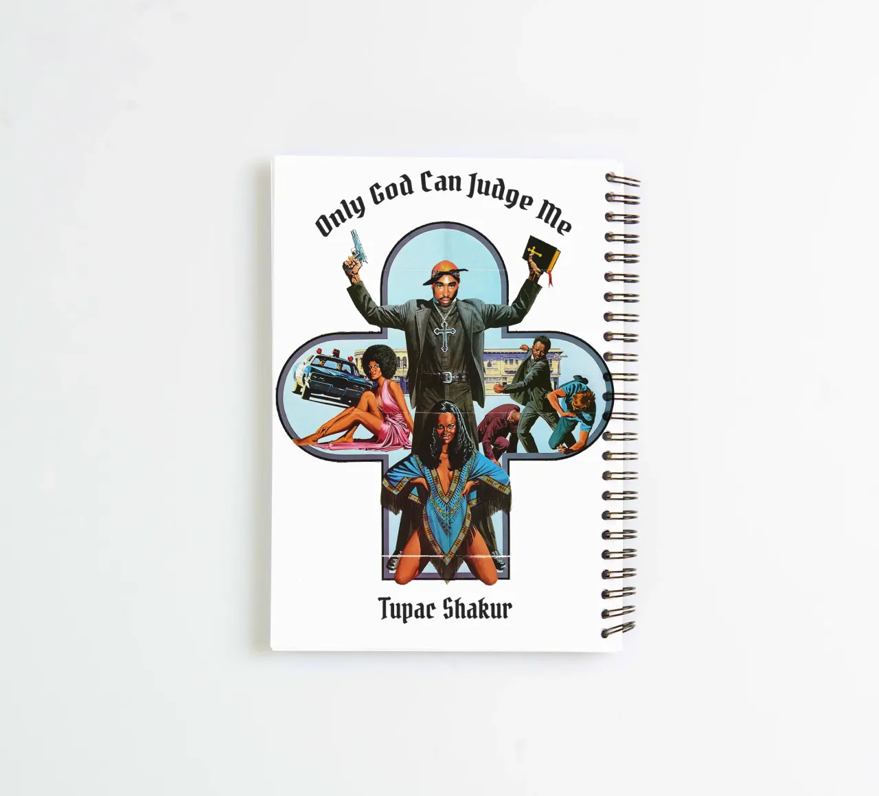 Only God can judge me spiral notebook by Ads Libitum