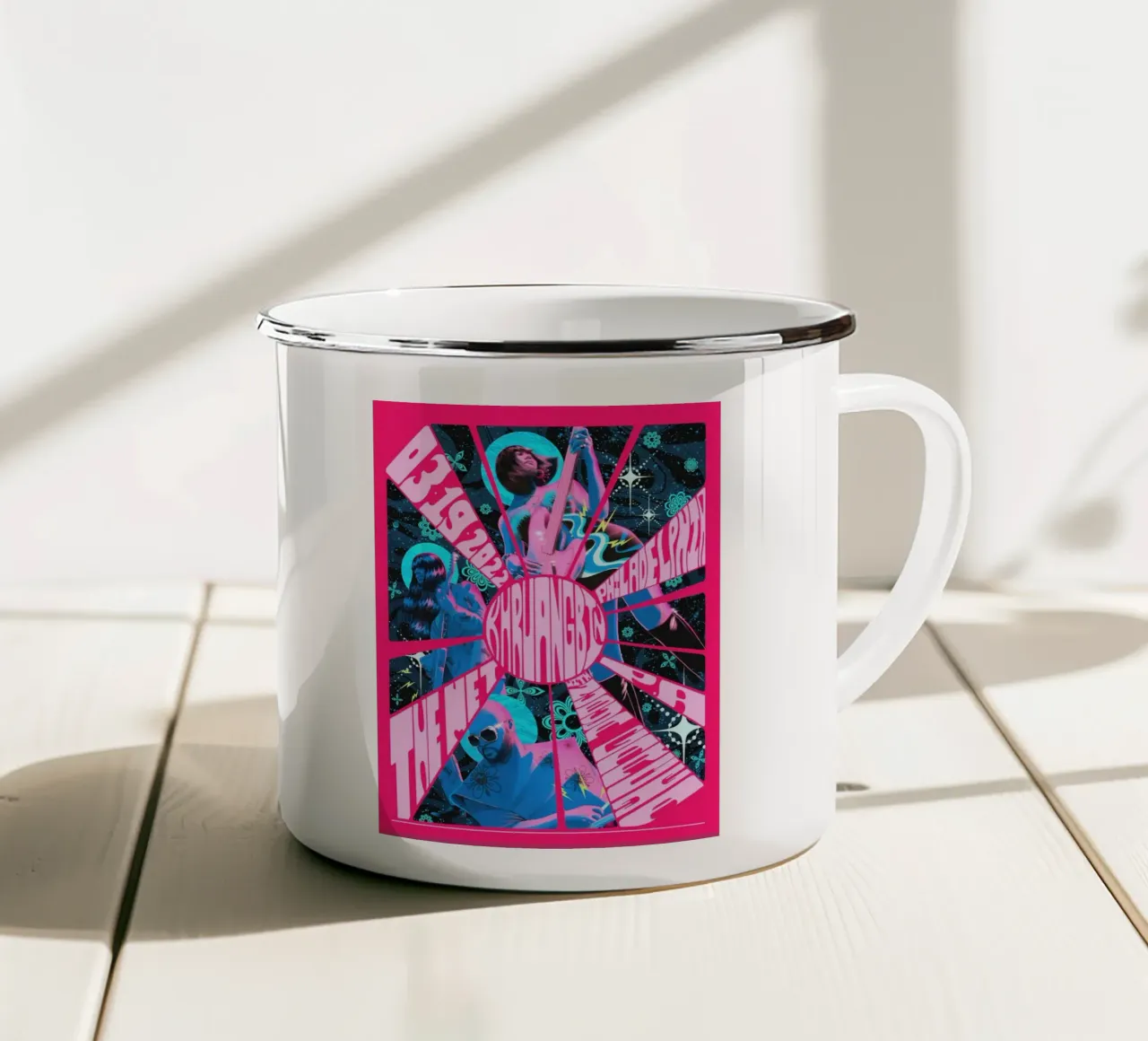 Il suono del deserto Khruangbin Grooves Poster tazza in smalto da mamass