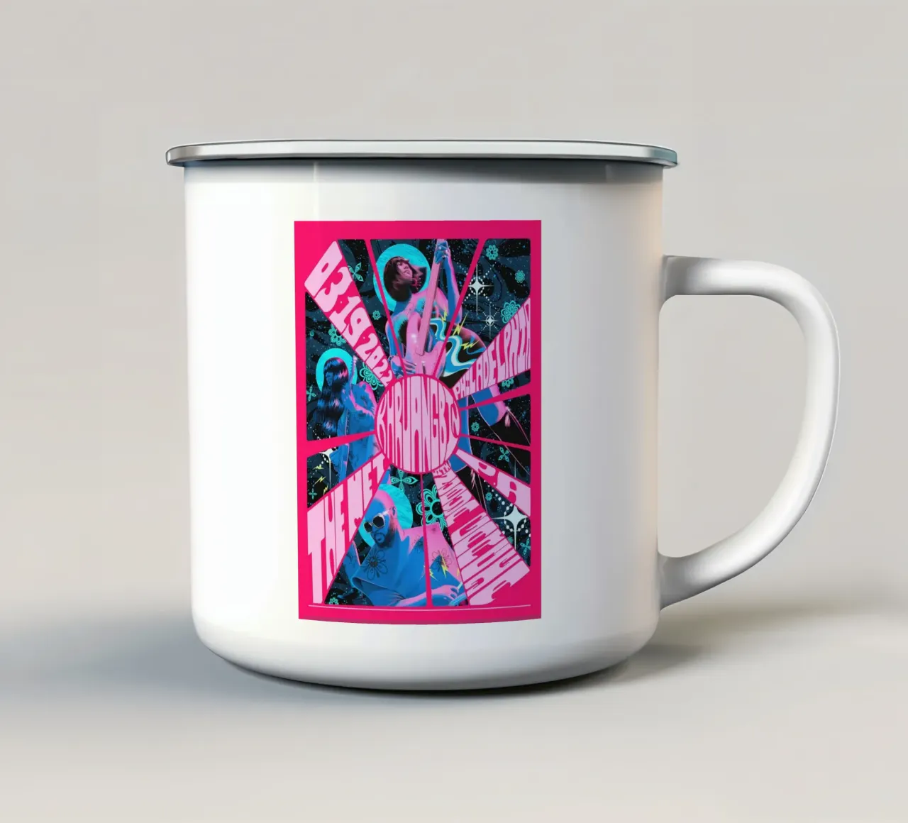 Il suono del deserto Khruangbin Grooves Poster tazza in smalto da mamass