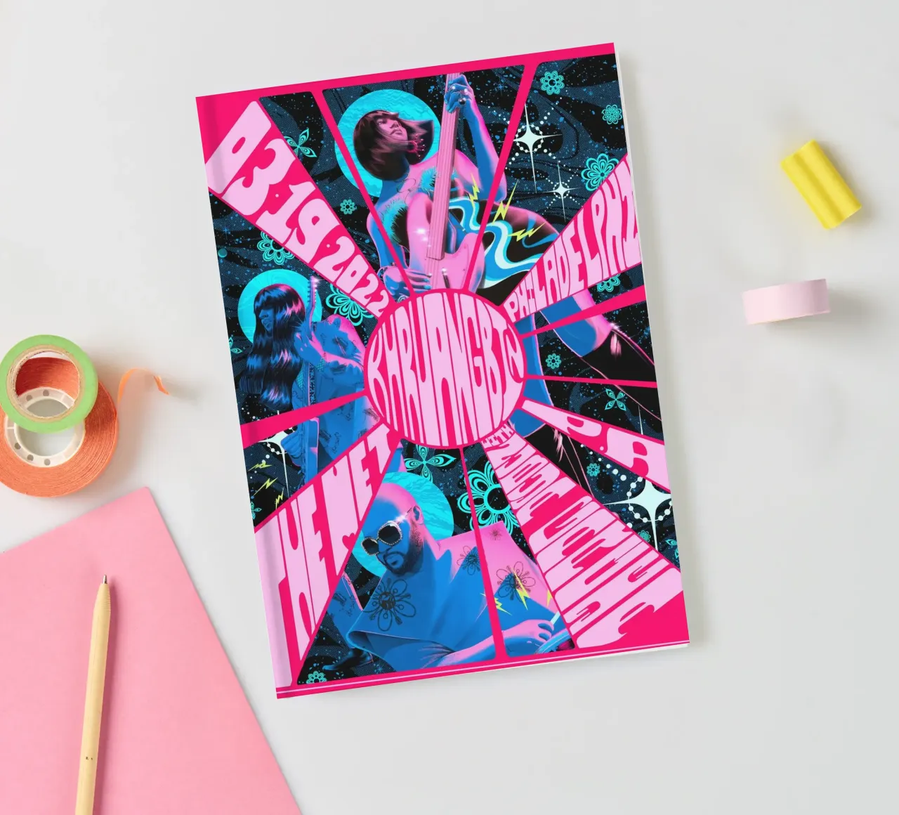 The Sound of Desert Khruangbin Grooves Poster notebook by mamass