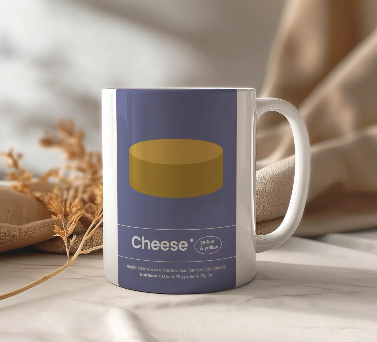 L'arte del formaggio tazza in ceramica da bazi