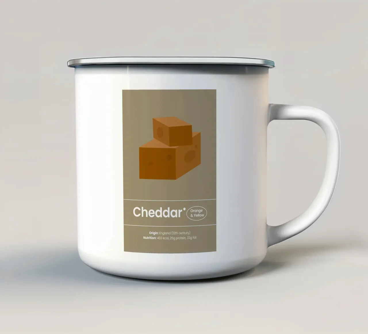 L'arte del Cheddar tazza in smalto da bazi