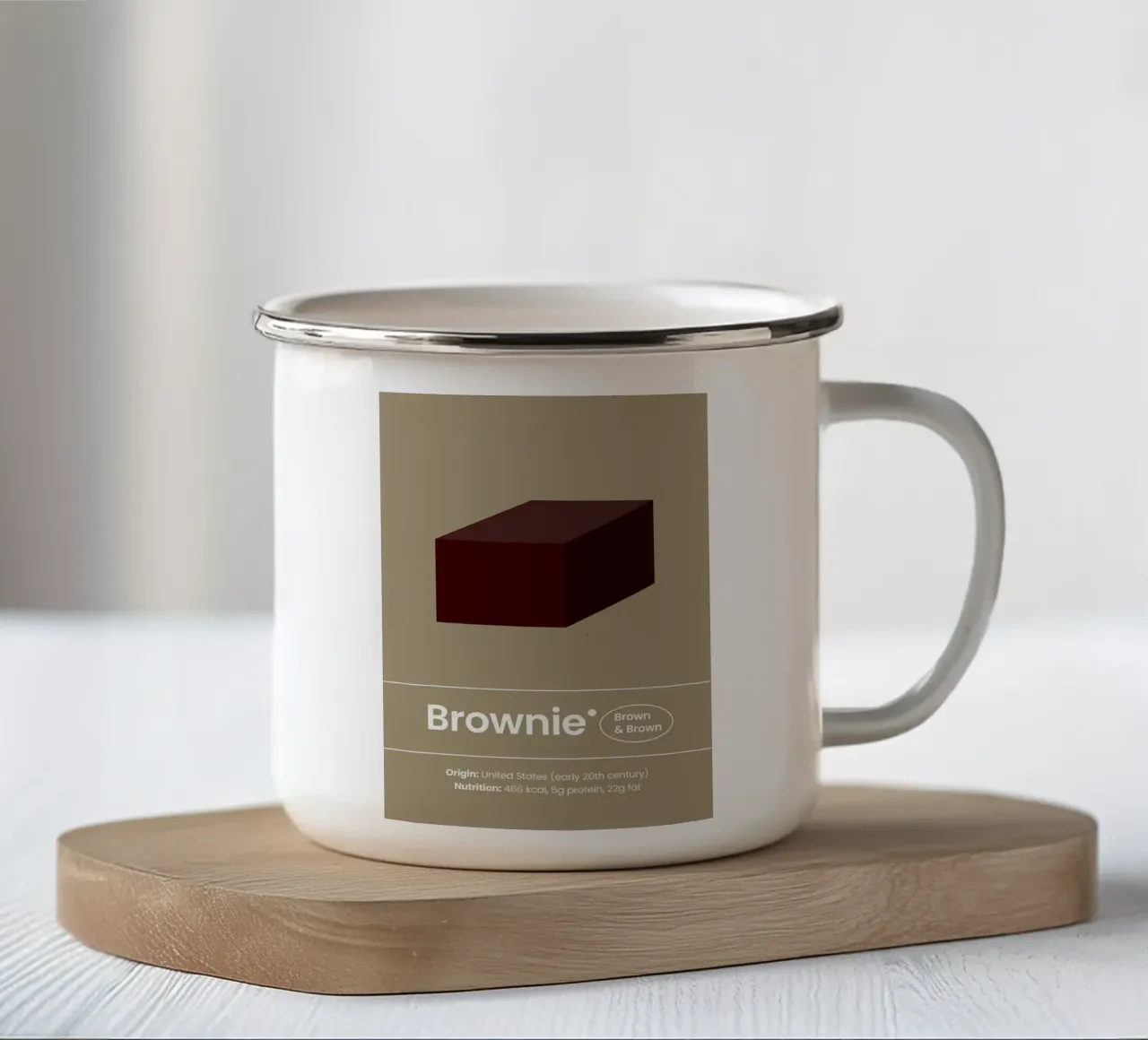 L'arte del brownie tazza in smalto da bazi