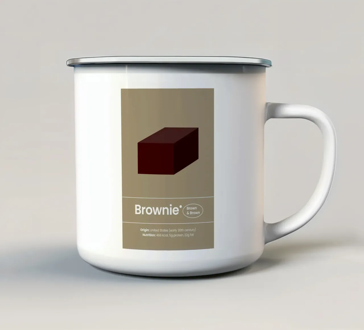 L'arte del brownie tazza in smalto da bazi