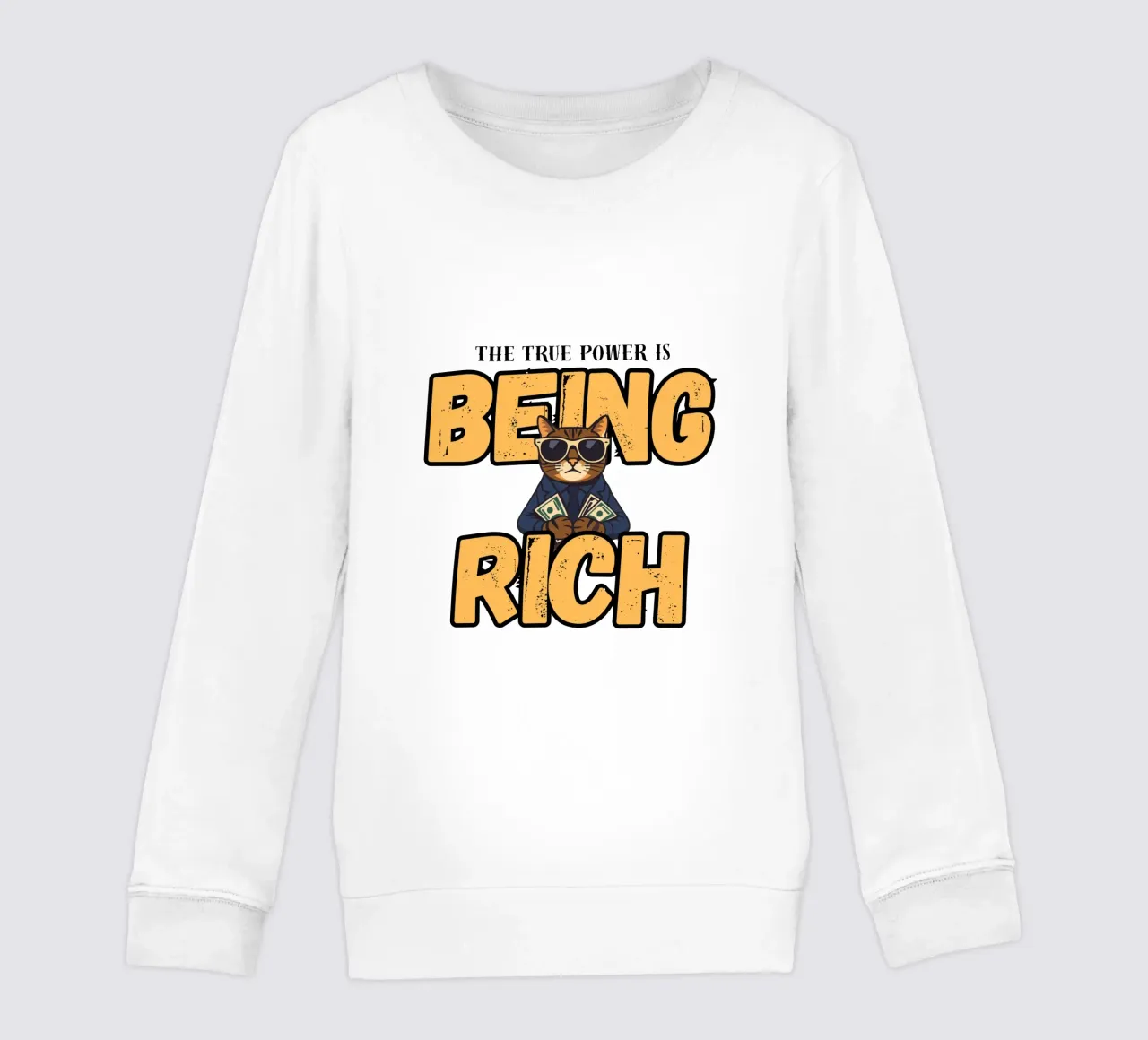 Essere ricchi felpa bambino da arleneturnershop