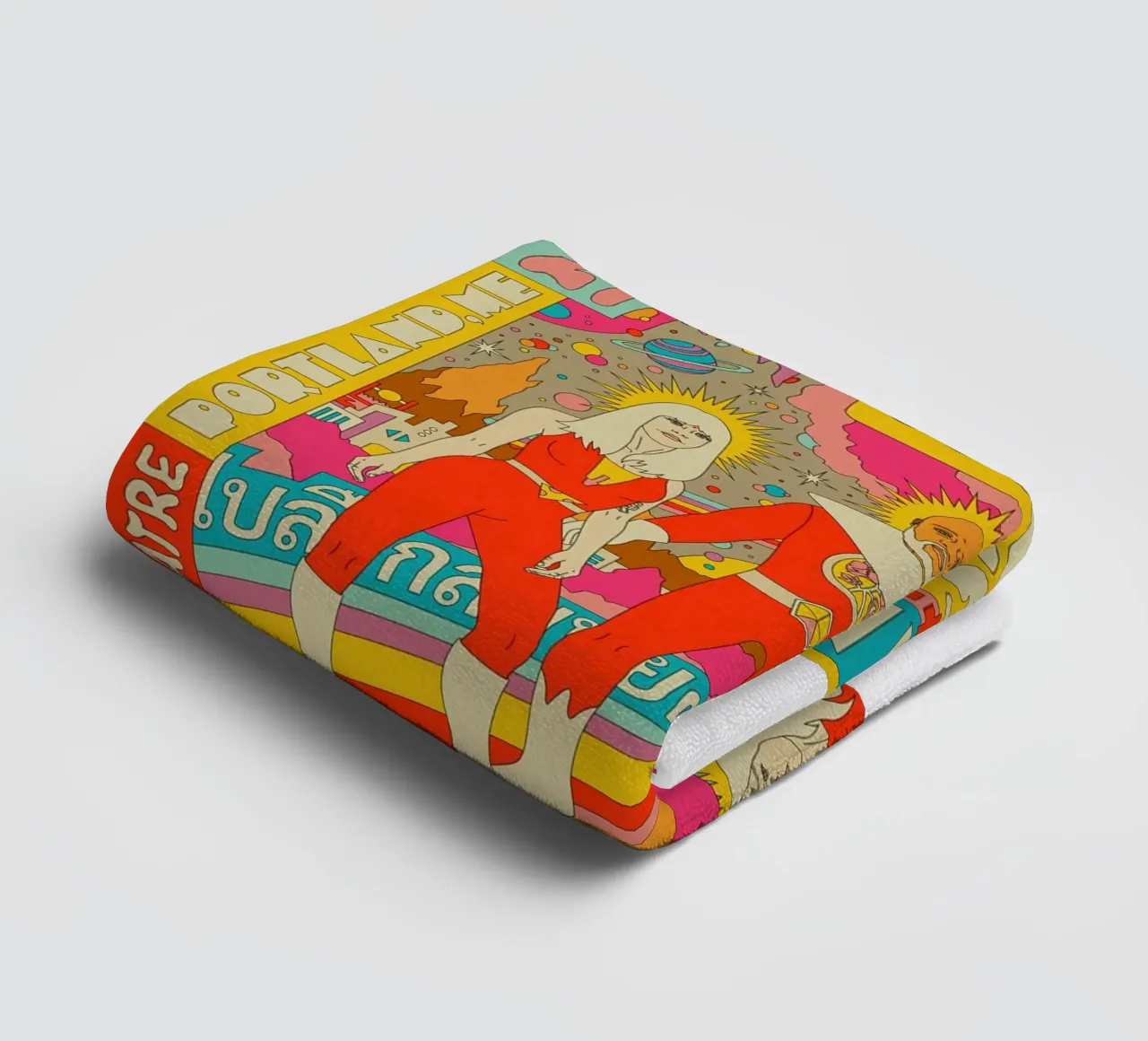 Echoes of the World in Every Note Poster towel by mamass