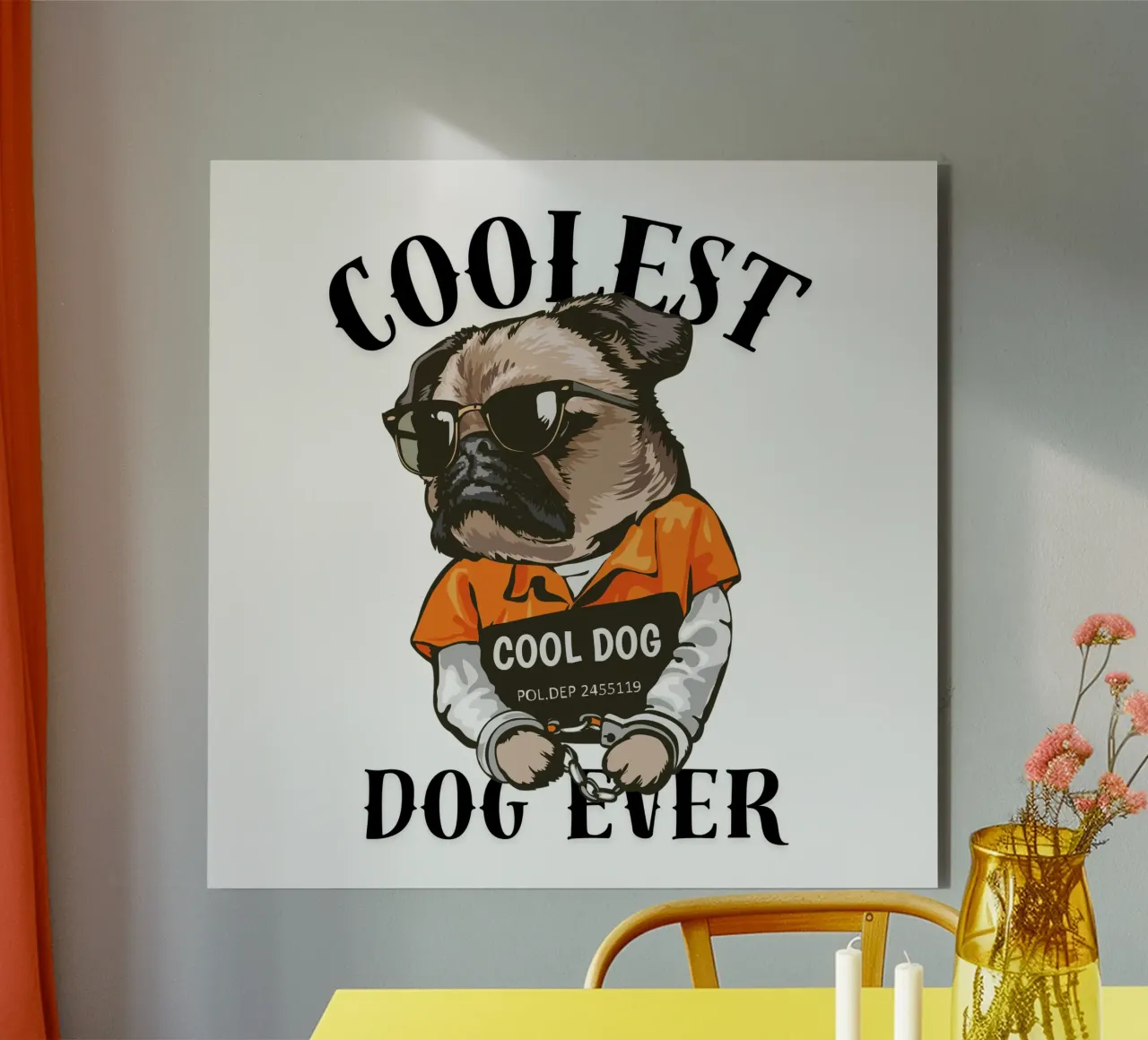 Il cane più figo alluminio dibond da arleneturnershop