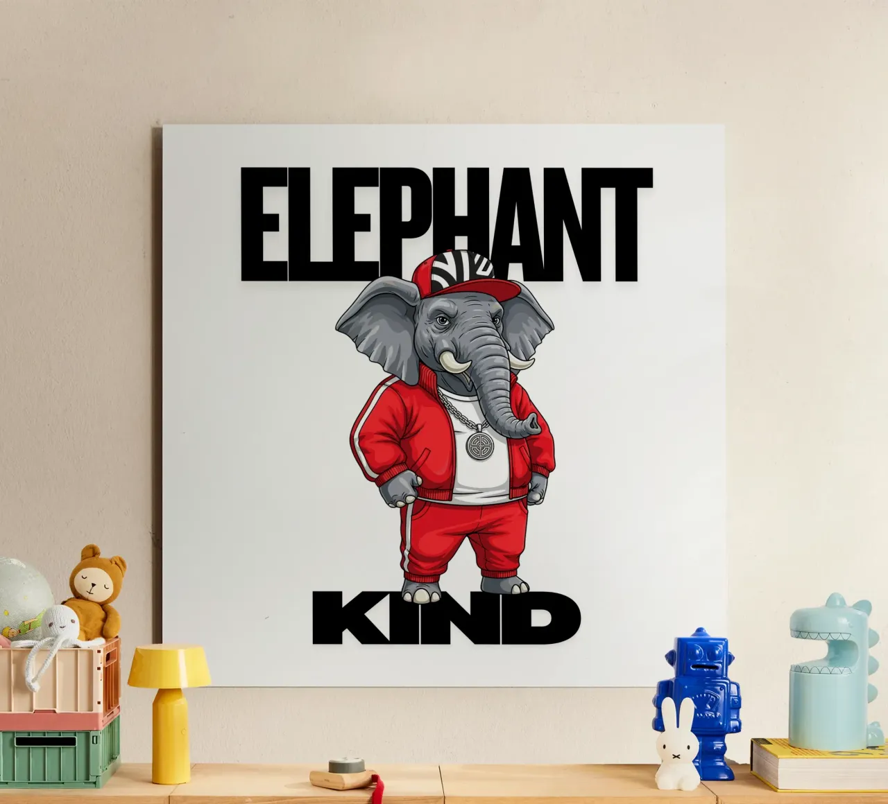 Elefante gentile alluminio dibond da arleneturnershop