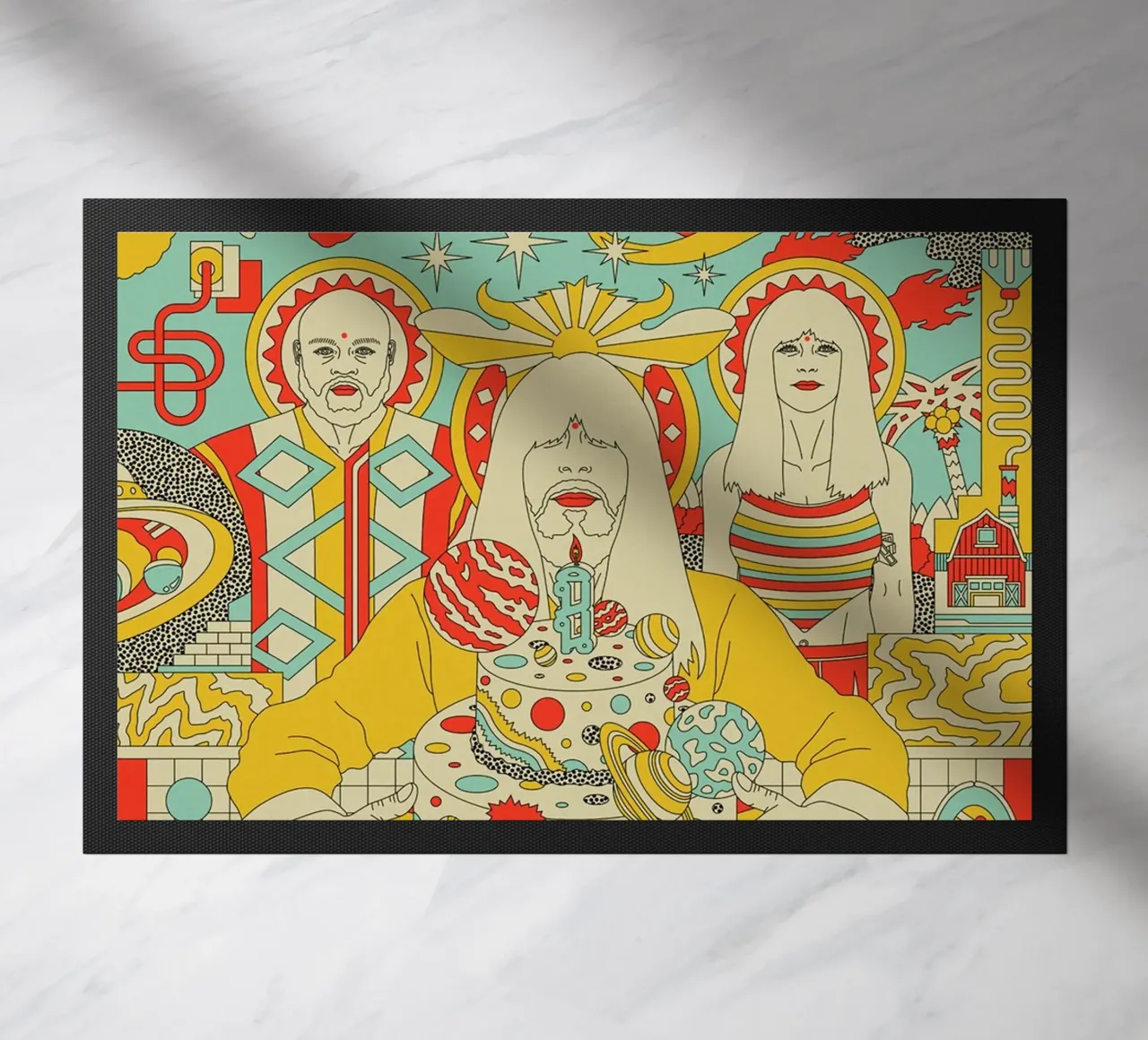 Between Funk and Serenity Khruangbin Poster doormat by mamass