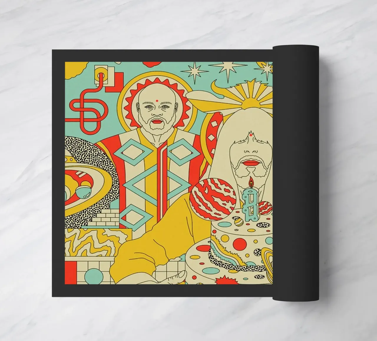 Between Funk and Serenity Khruangbin Poster doormat by mamass