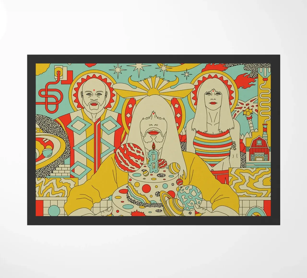 Between Funk and Serenity Khruangbin Poster doormat by mamass