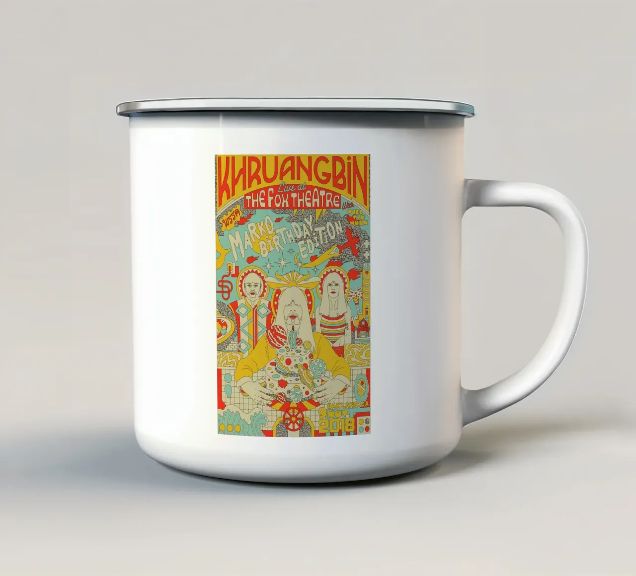 Tra funk e serenità Khruangbin Poster tazza in smalto da mamass