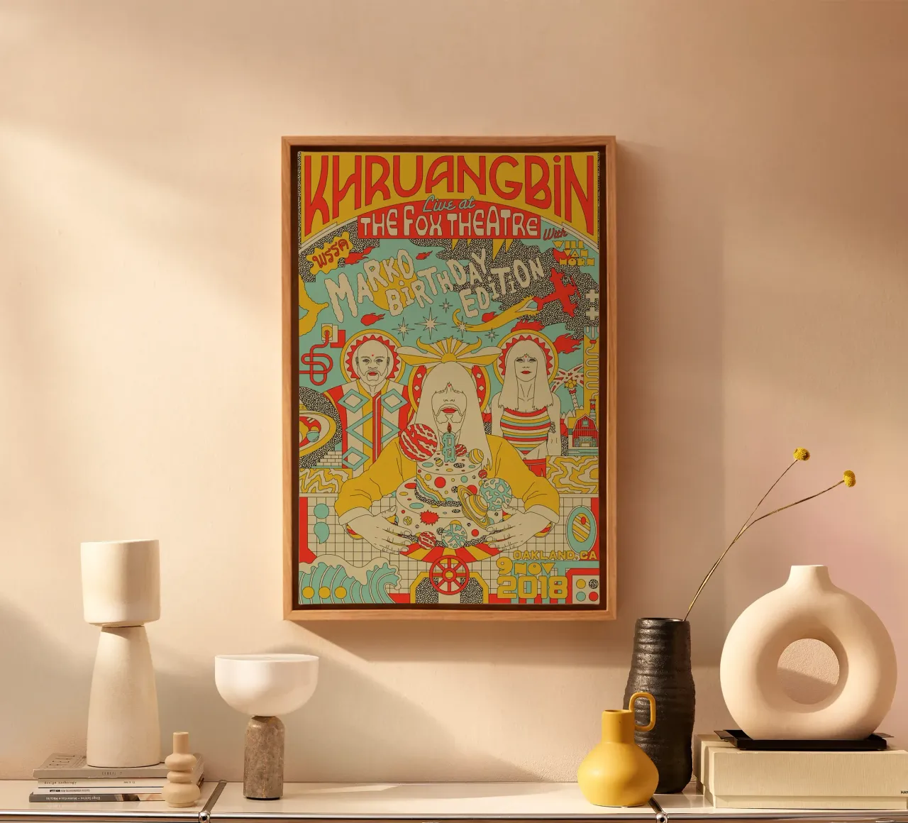 Between Funk and Serenity Khruangbin Poster canvas by mamass