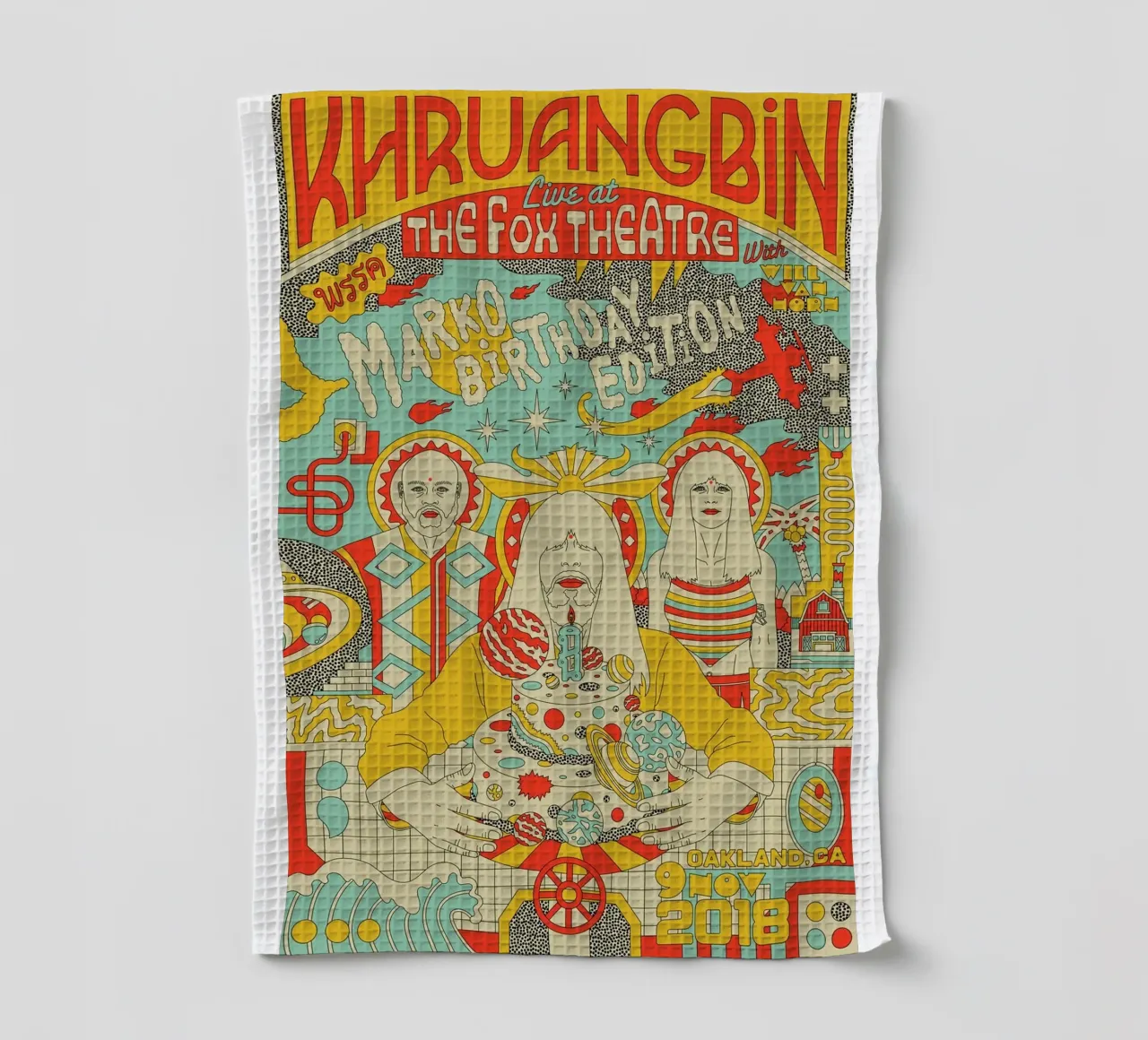 Tra funk e serenità Khruangbin Poster canovaccio da cucina da mamass
