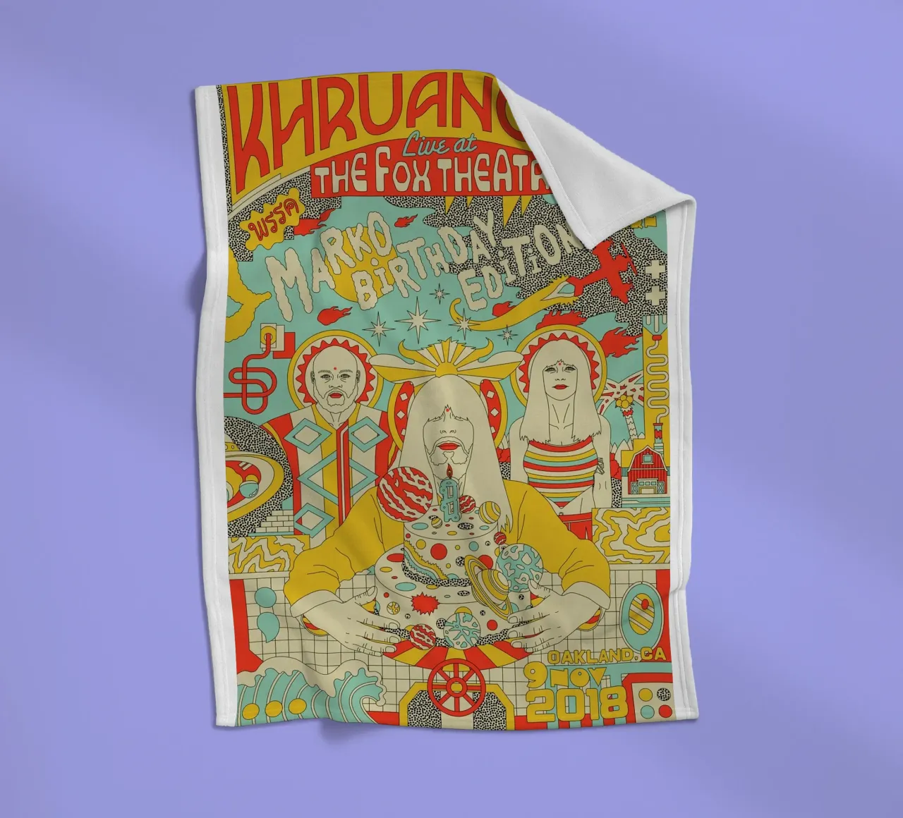 Tra funk e serenità Khruangbin Poster coperta in pile da mamass