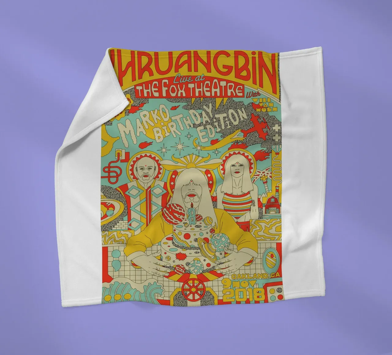 Tra funk e serenità Khruangbin Poster coperta in pile da mamass