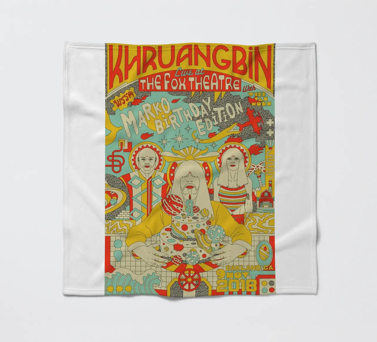 Tra funk e serenità Khruangbin Poster coperta in pile da mamass