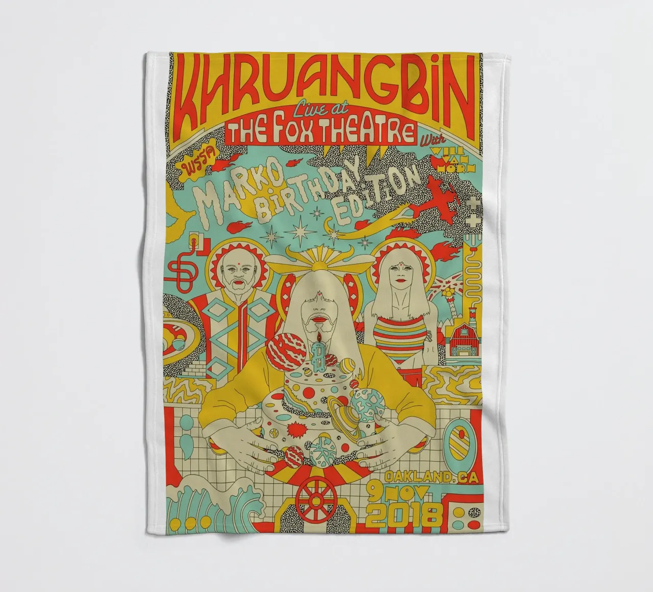 Tra funk e serenità Khruangbin Poster coperta in pile da mamass