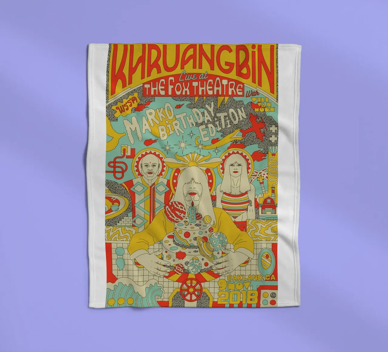 Tra funk e serenità Khruangbin Poster coperta in pile da mamass