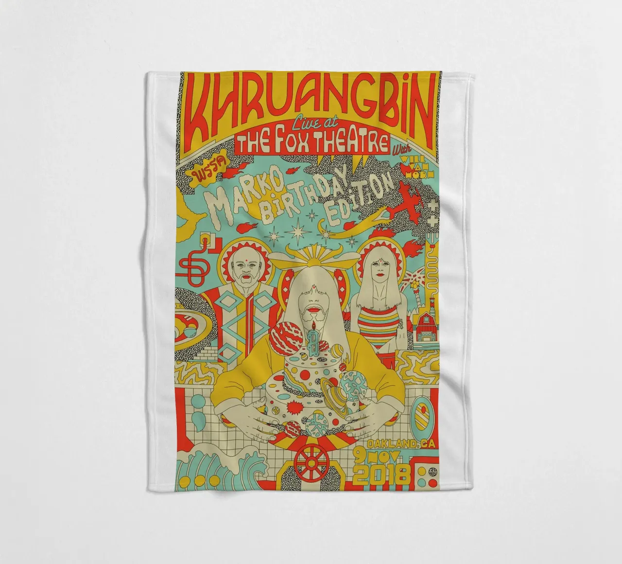 Tra funk e serenità Khruangbin Poster coperta in pile da mamass