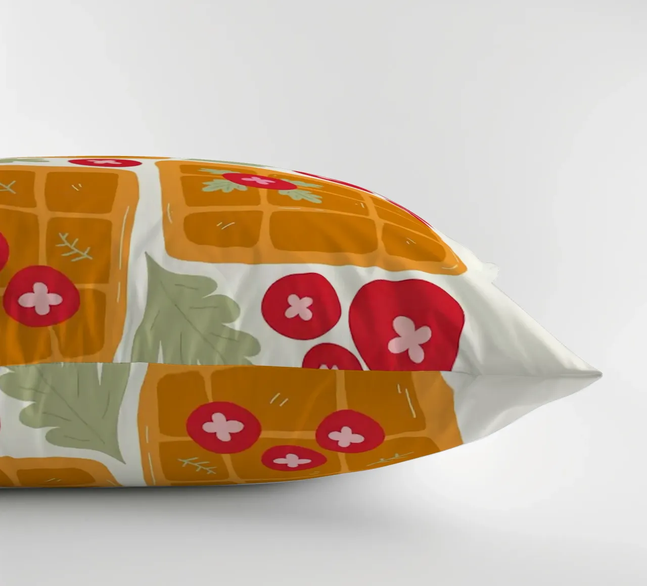 Waffle con bacche e foglie cuscino da bazi