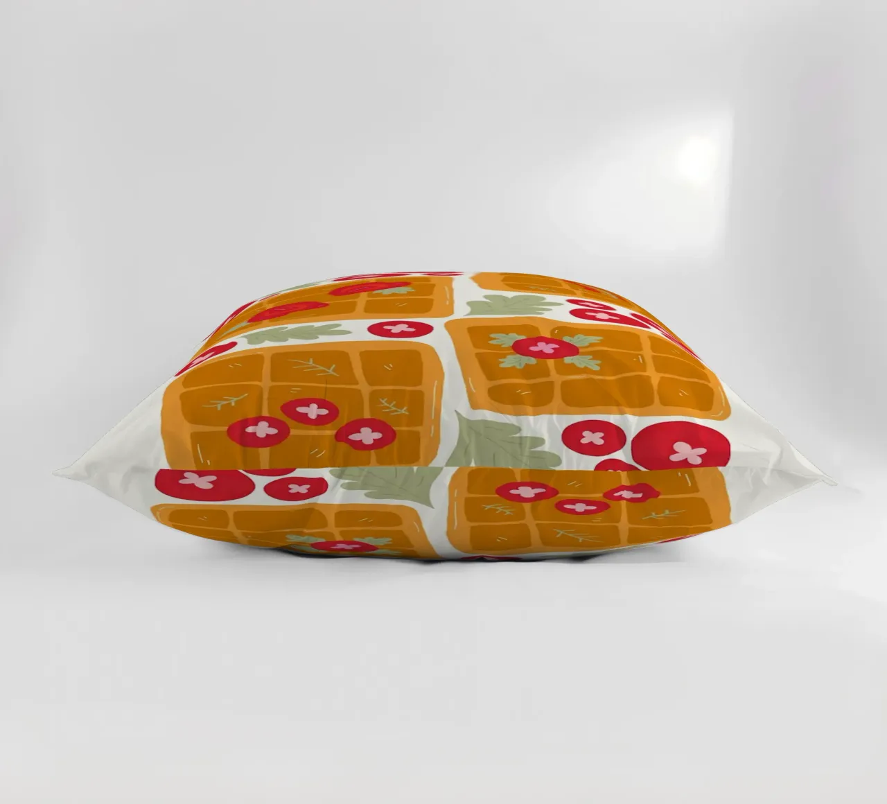 Waffle con bacche e foglie cuscino da bazi