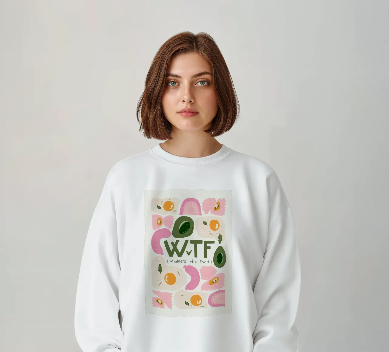 WTF - Wo ist das Essen? Sweatshirt von bazi