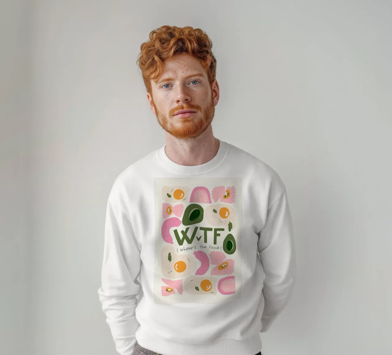 WTF - Wo ist das Essen? Sweatshirt von bazi