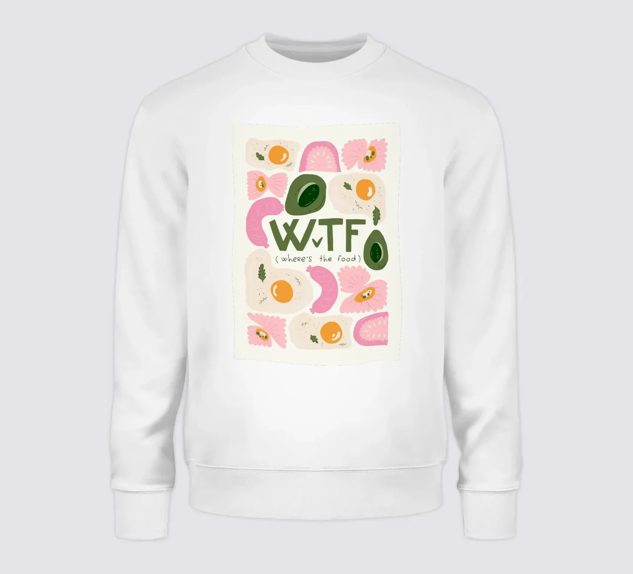 WTF - Wo ist das Essen? Sweatshirt von bazi