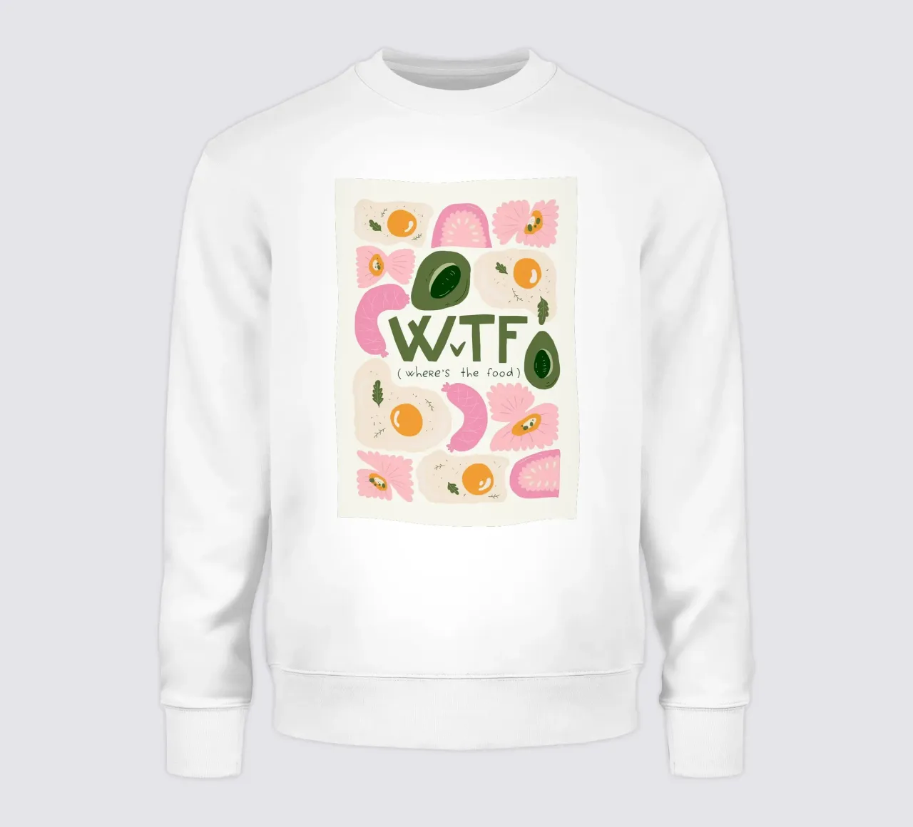 WTF - Wo ist das Essen? Sweatshirt von bazi