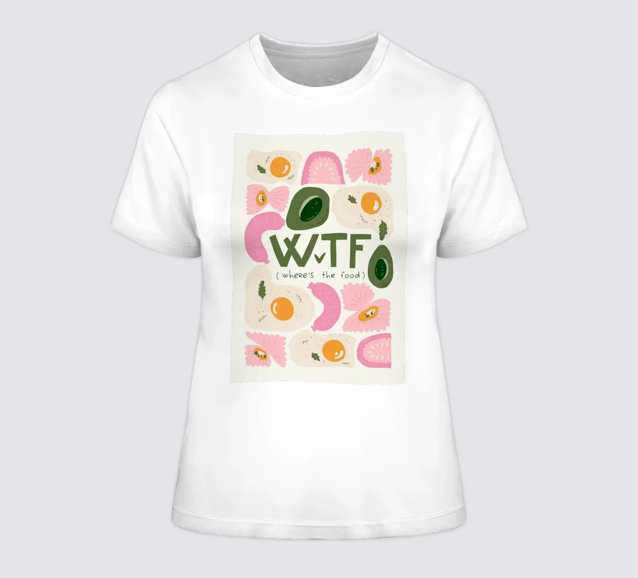 WTF - Dov'è il cibo t-shirt da donna da bazi