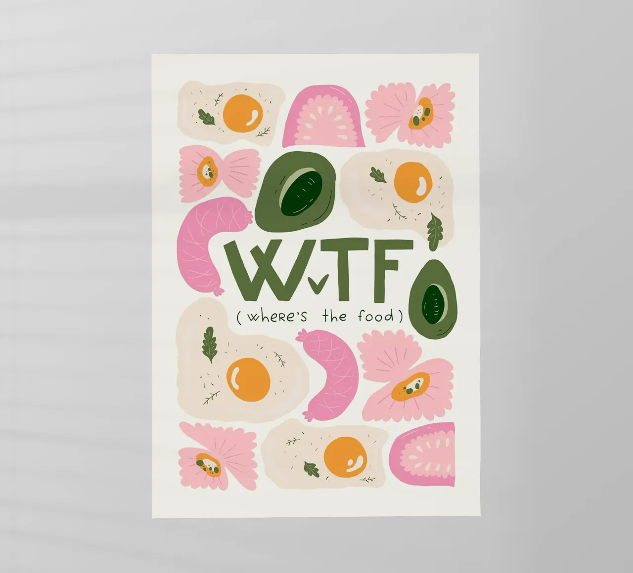 WTF - ¿Dónde está la comida? lámina retroiluminada de bazi