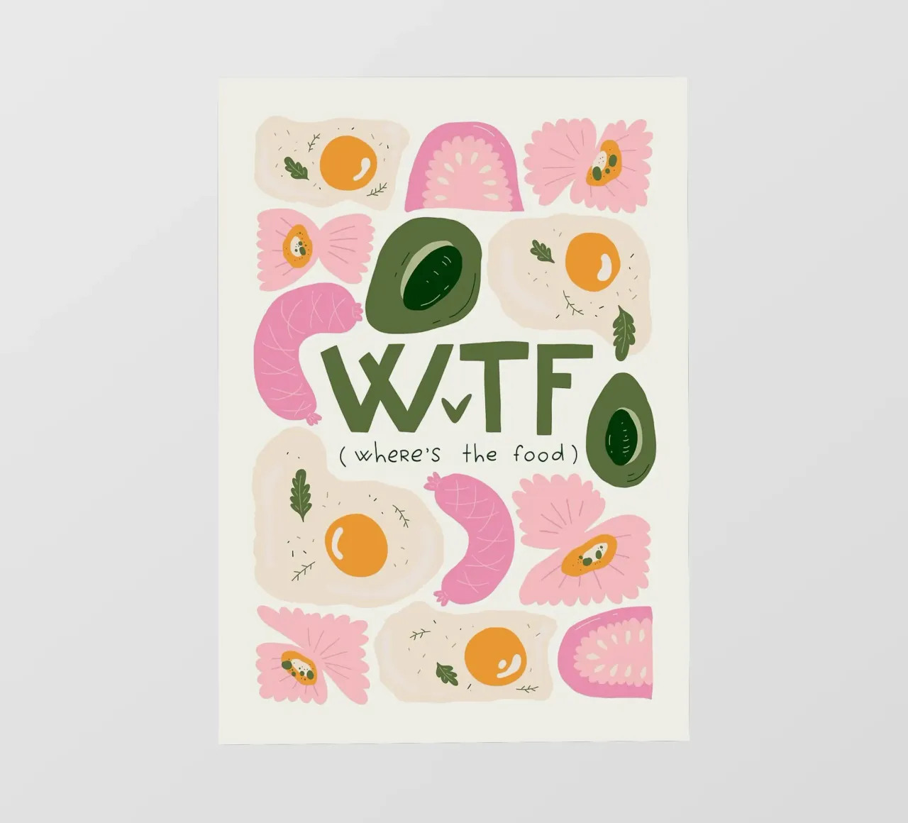 WTF - Wo ist das Essen? Backlit Folie von bazi