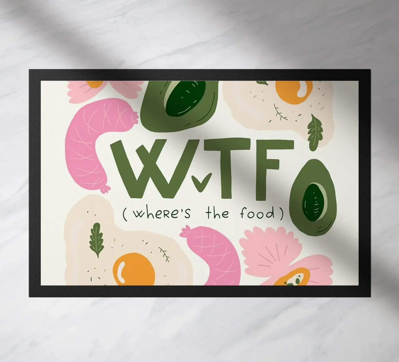 WTF - Où est la nourriture ? paillasson de bazi