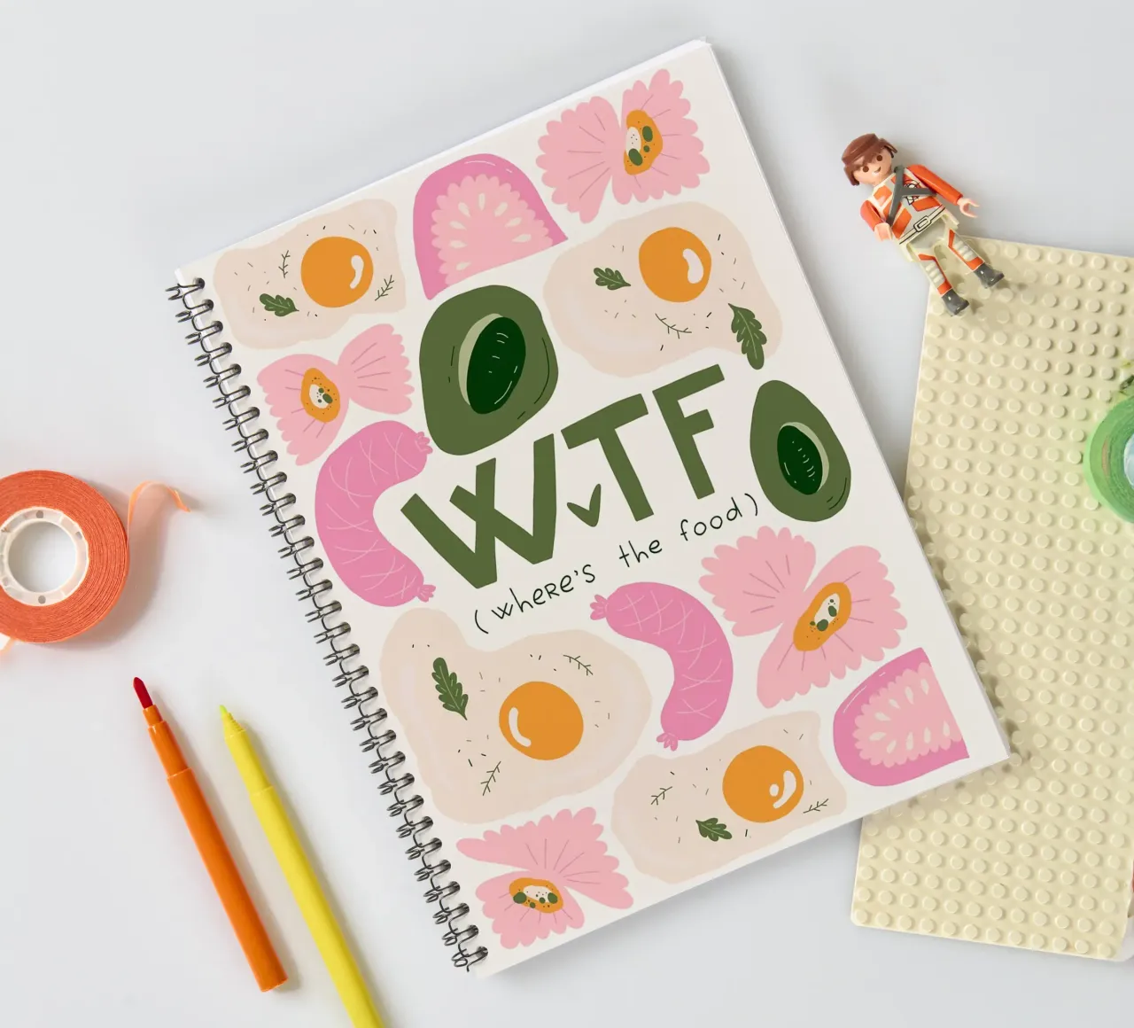 WTF - Dov'è il cibo diario ad anelli da bazi