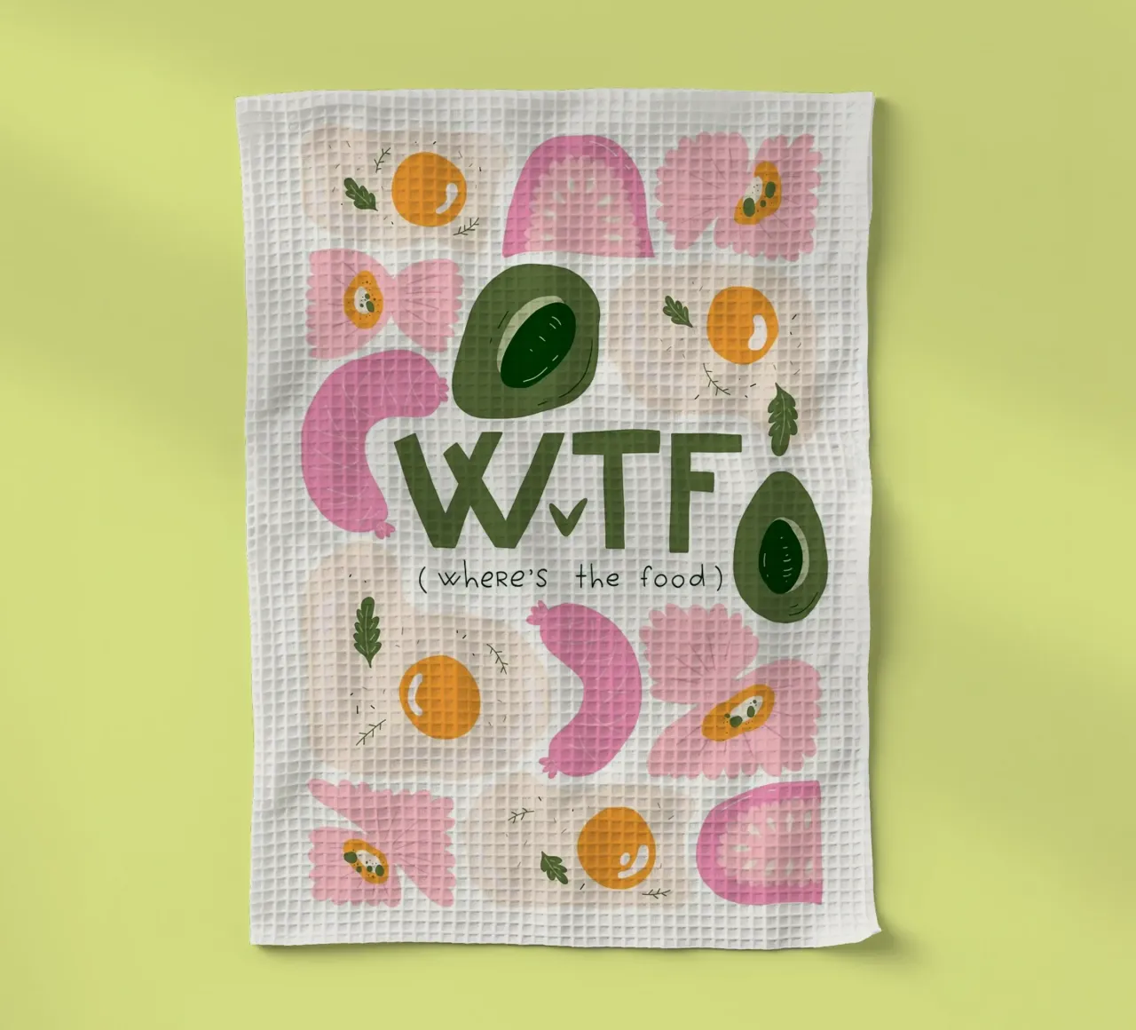 WTF - Wo ist das Essen? Geschirrtuch von bazi