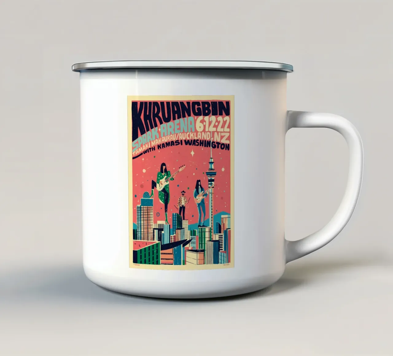 Dove le culture si scontrano in armonia Poster di Khruangbin tazza in smalto da mamass