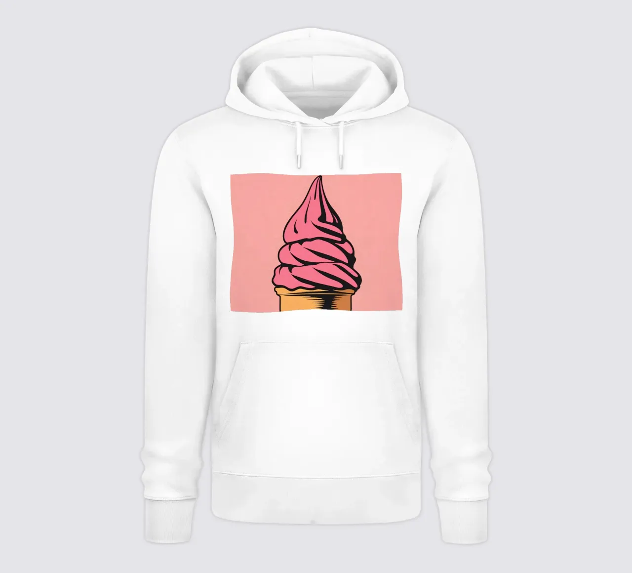 Cono gelato soft serve rosa felpa con cappuccio da DesignDoodle