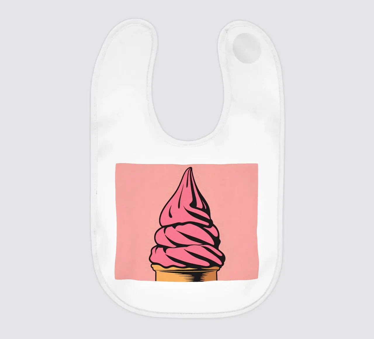 Cono gelato soft serve rosa bavaglino da DesignDoodle