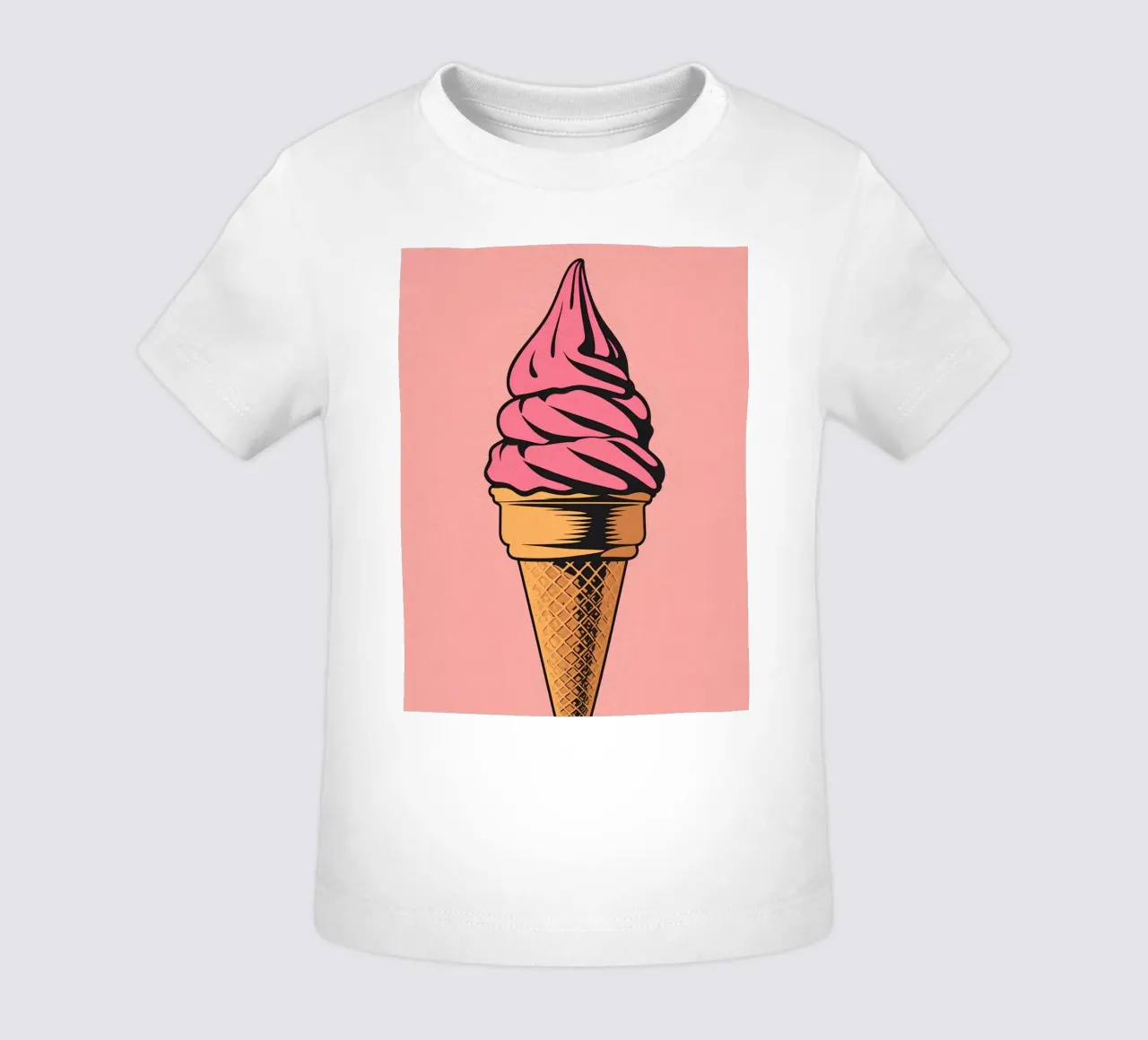 Cono gelato soft serve rosa maglietta neonato da DesignDoodle